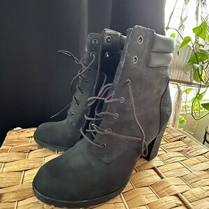 Timberland Women's Black Lace-Up Boots